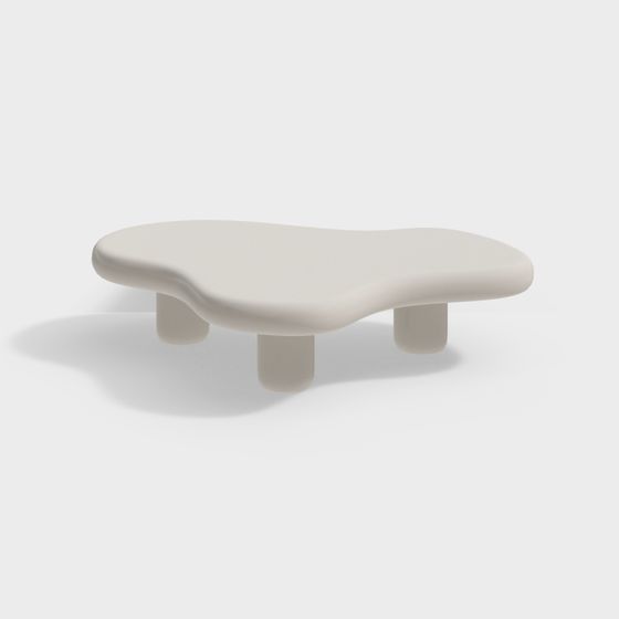 Streamlined Small Stool 3D model