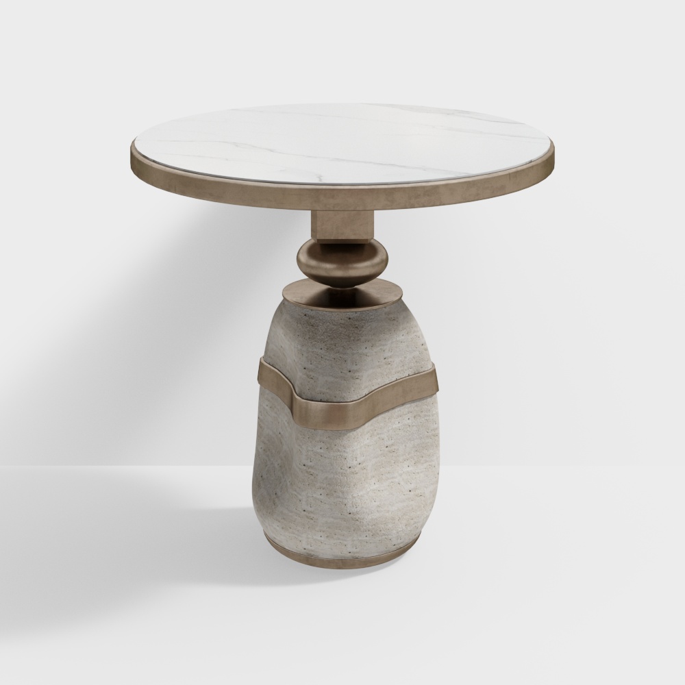 Modern Round Marble Side Table