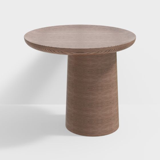 Stylish Cylindrical Side Table 3D model