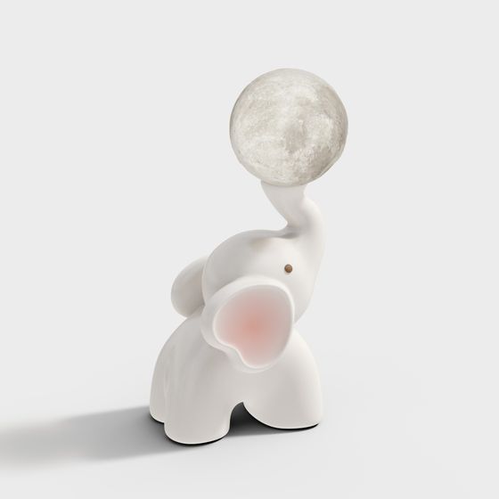 Charming Low-Poly Baby Elephant 3D model