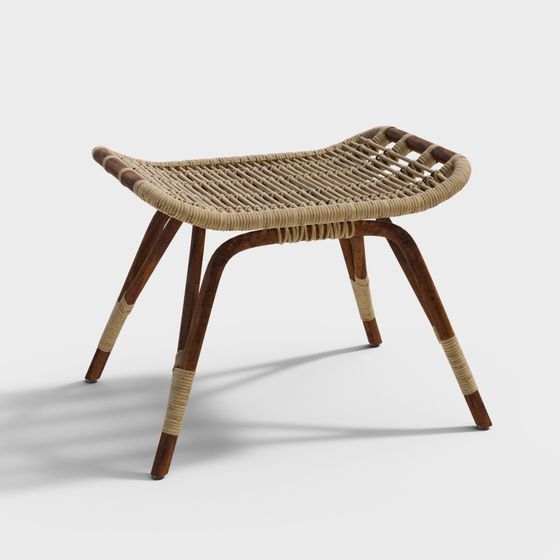 Rattan Chair Stool
