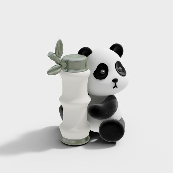 Charming Panda 3D Model for Creative Projects