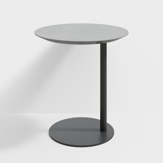 Elegant Low-Polygon Round Table 3D model for Modern Spaces