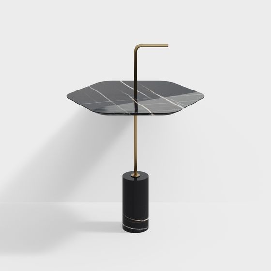 Elegant Marble Side Table 3D model