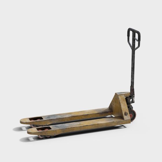 Industrial Aesthetic Low-Poly Cart 3D model