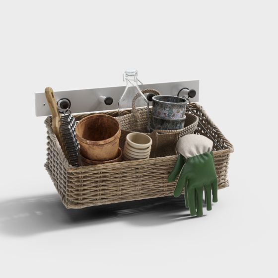 Garden Storage Basket 3D model