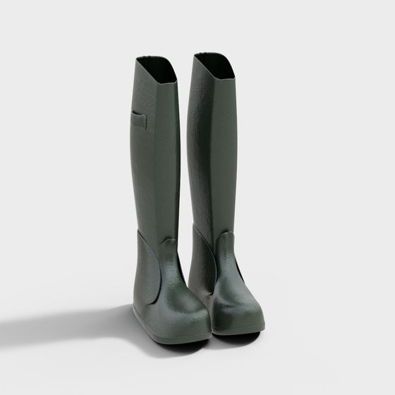 Elegant Green High Boots 3D model