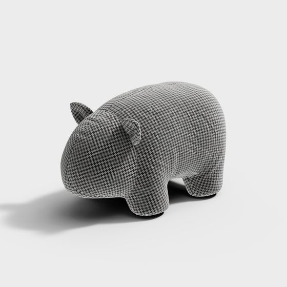 Hippo Plush 3D model