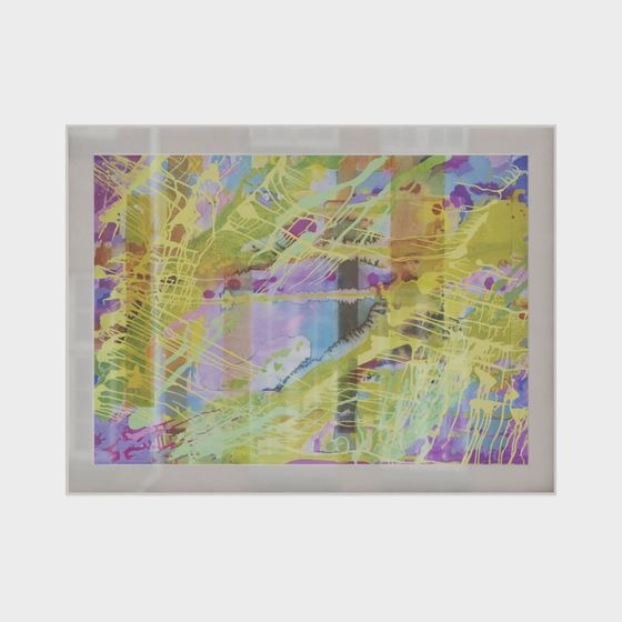 Vibrant Abstract 3D Model: Flowing Light and Color