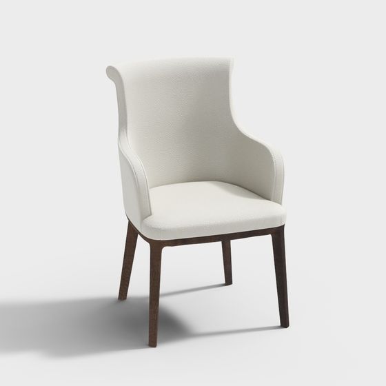 Sleek Armchair 3D model for Contemporary Spaces