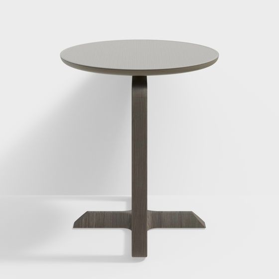 Elegant Round Table 3D model Inspired by Nordic Minimalism