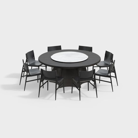 Bộ bàn ghế ăn tròn hiện đại