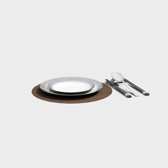 Elegant Tableware 3D model