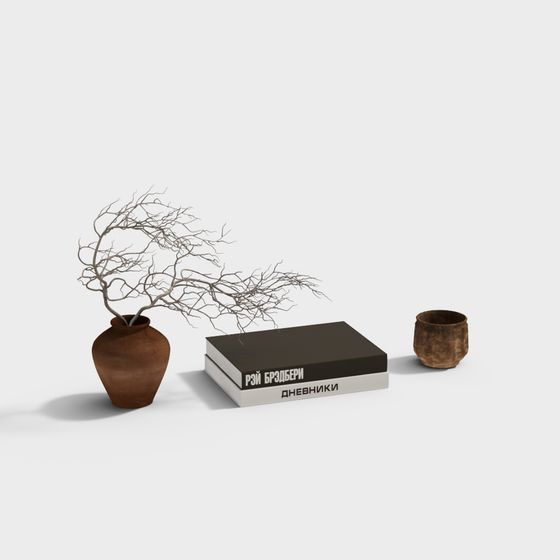 Barren Branch Bookshelf 3D model