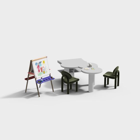 Children's Art Workspace 3D model