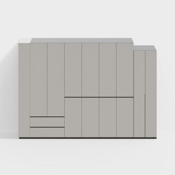 City Window Cabinet 3D model for Modern Interiors