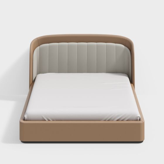 Elegant Low-Polygon Bed 3D Model