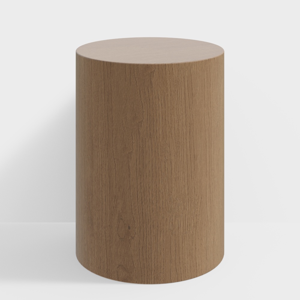 Mesa Lateral de Madera Sólida Moderna de Mediados de Siglo