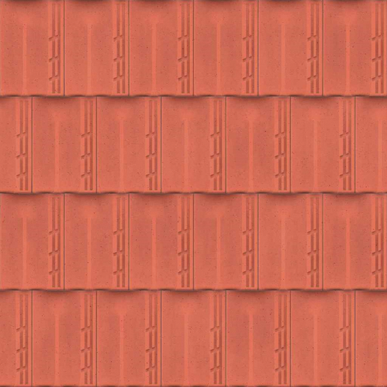 French Red Roof Tiles 3D Model