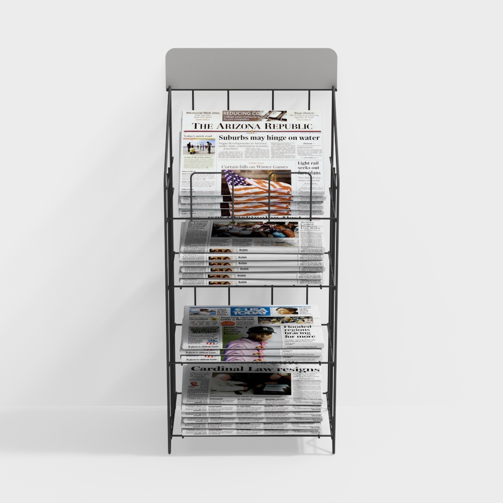 Industrial Style Newspaper Stand