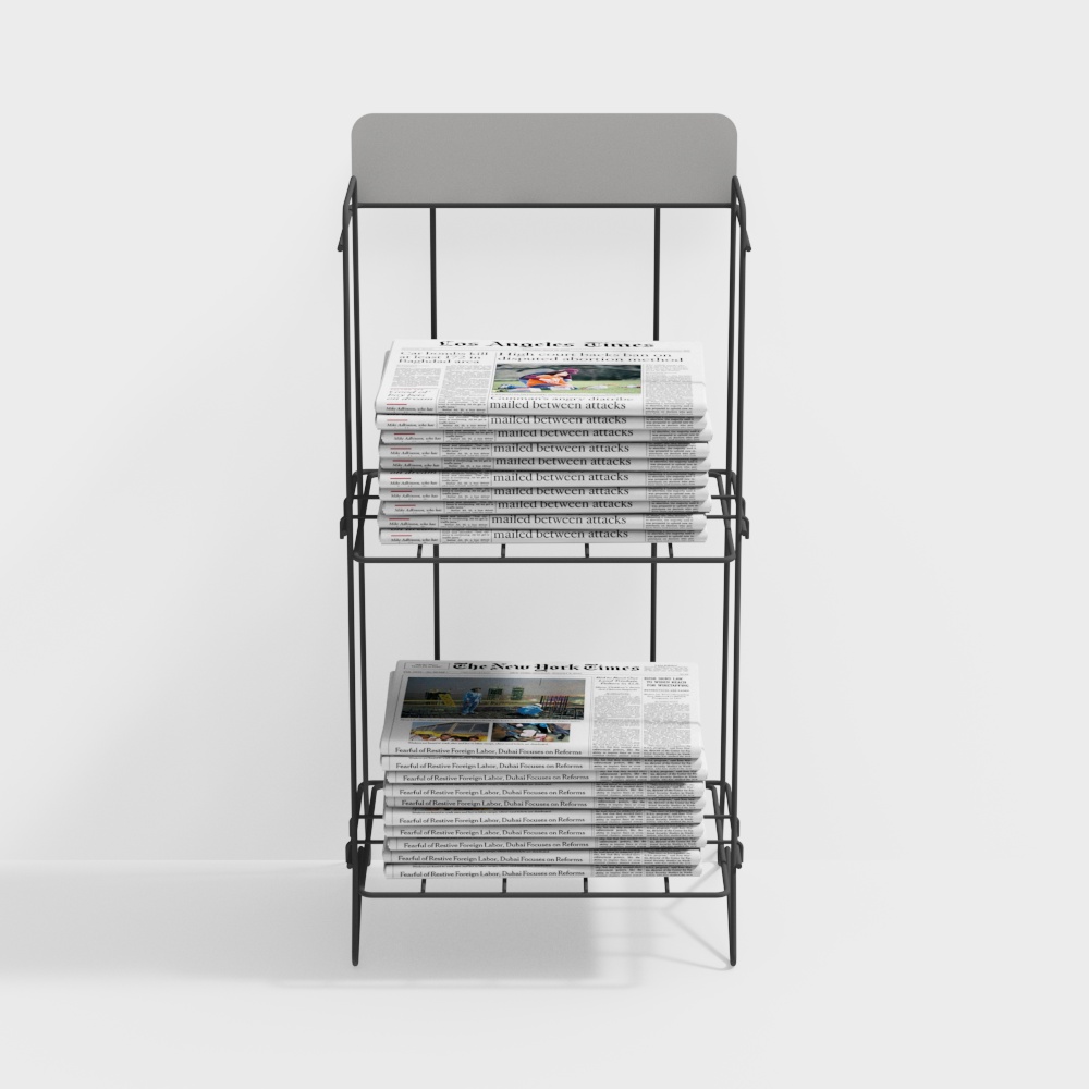 Industrial Style Metal Newspaper Stand