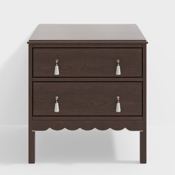 Stylish Low-Poly Nightstand 3D model for Modern Interiors