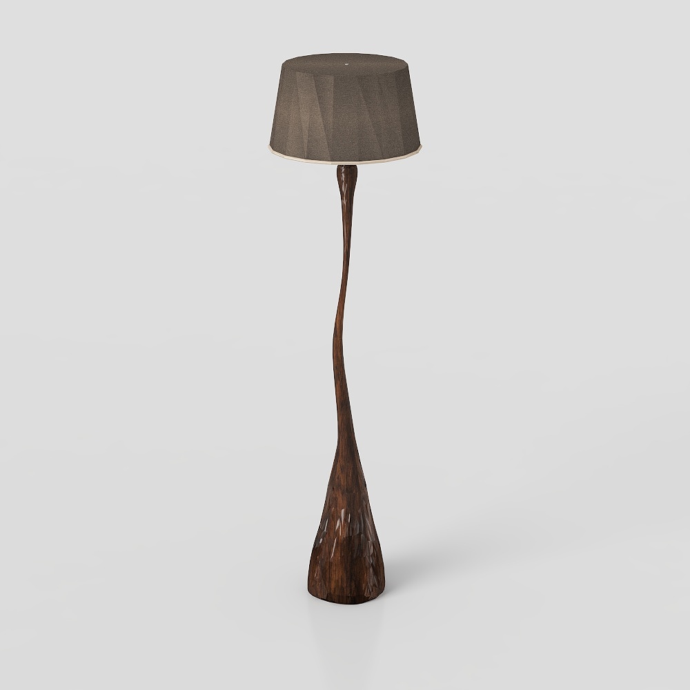 Lampe de sol torsadée moderne du milieu du siècle