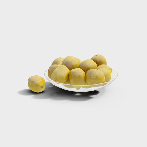 Modern Lemon Fruit Plate in Yellow