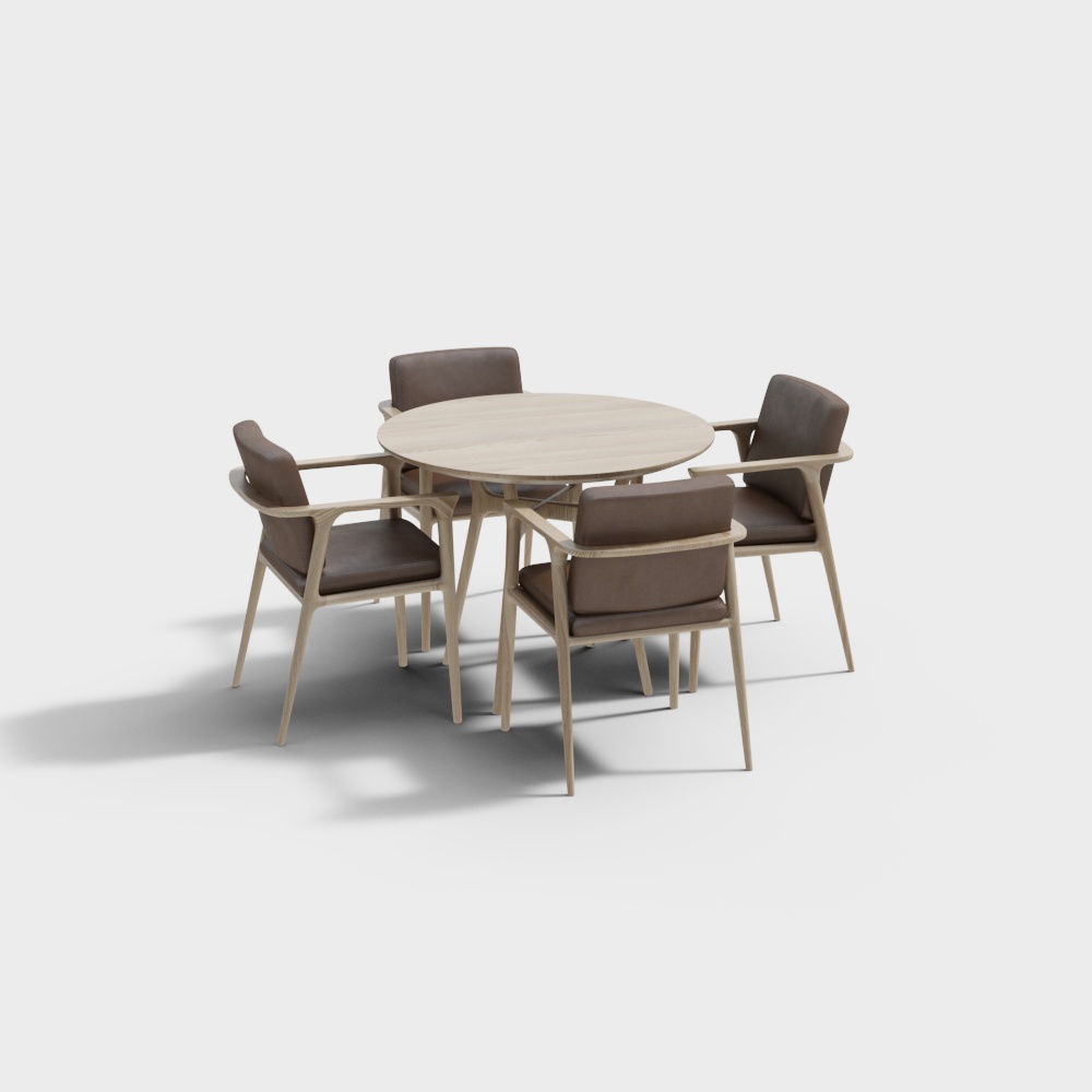 Modern Minimalist Conference Table and Chair Set