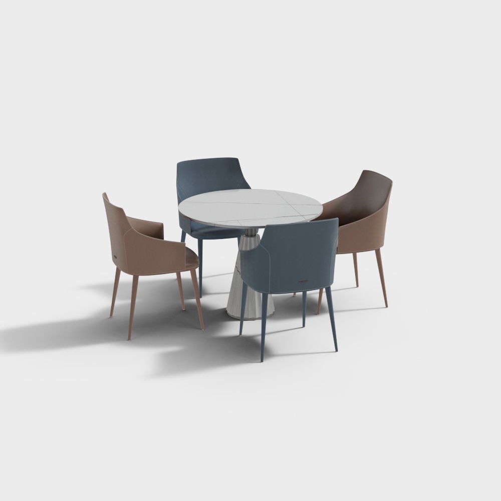 Modern Minimalist Conference Table and Chair Set
