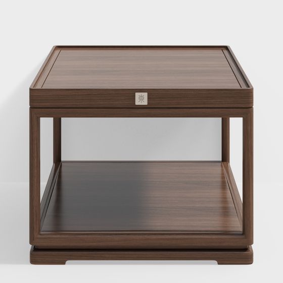 Elegant Wooden Side Table 3D model