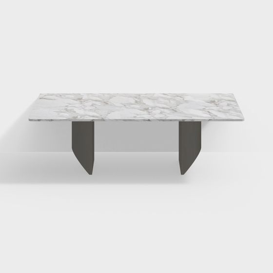 Elegant Marble Coffee Table 3D Model