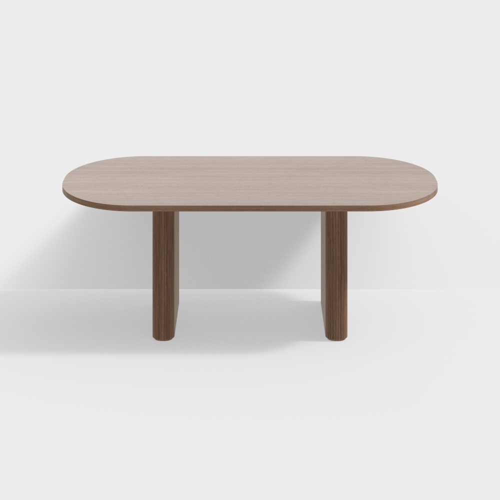 GZL-11 Wheat Wave Oval Dining Table