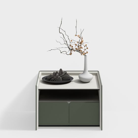 Minimalist Low-Poly Side Table 3D Model