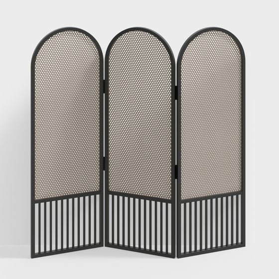 Elegant Curved Screen 3D model for Modern Interiors