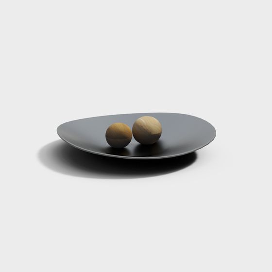 Modern Minimalist Decorative Items 3D Model in Gray