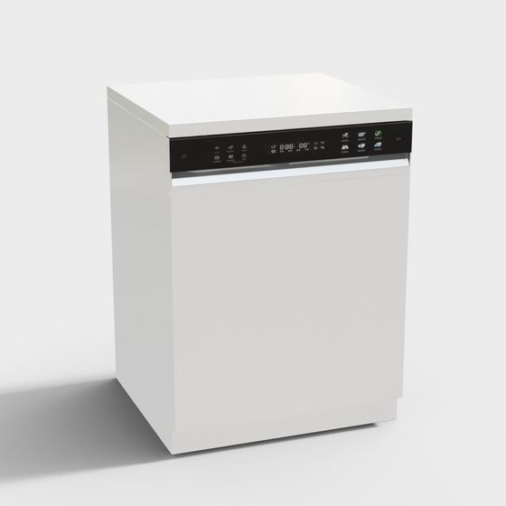 Sleek Smart Dishwasher 3D model for Modern Kitchens