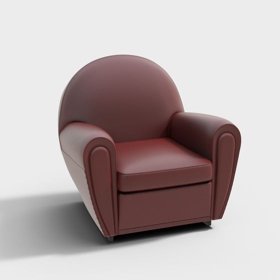 Vintage Leather Armchair 3D model for Modern Design