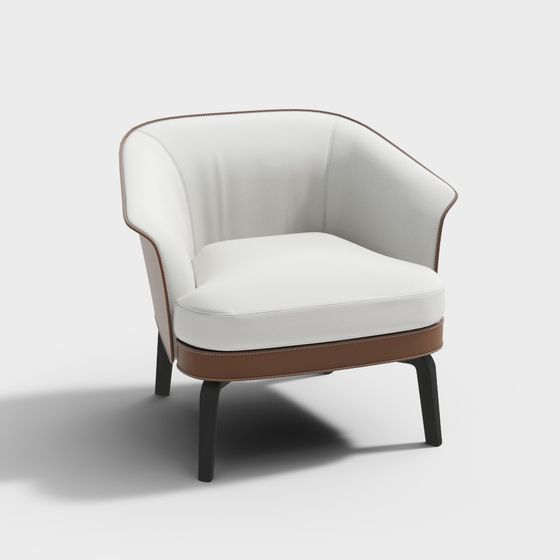 Modern Leather Armchair 3D model