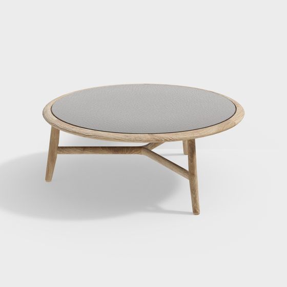 Stylish Low-Polygon Round Table 3D model