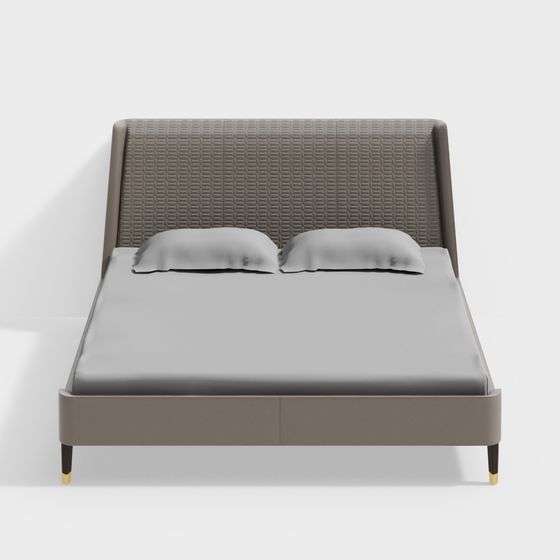 Modern Cozy Bed 3D model