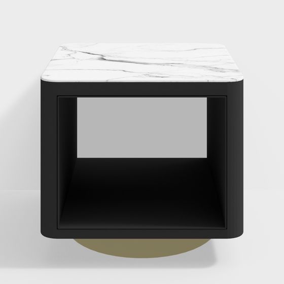 Minimalist Marble Side Table 3D model