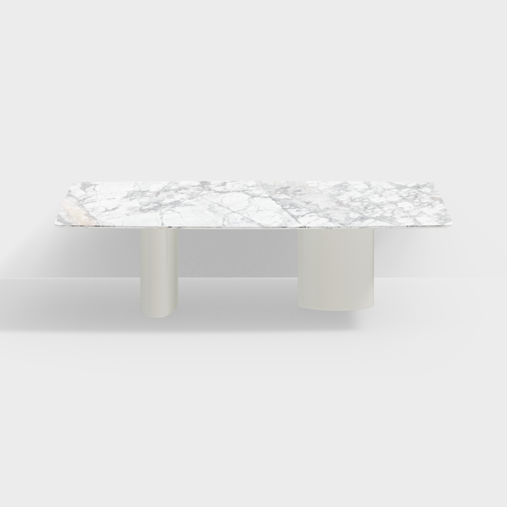 Marble Dining Table 3D Model ID_3102746