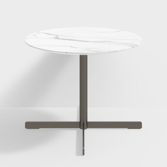 Modern Low-Polygon Round Table 3D model