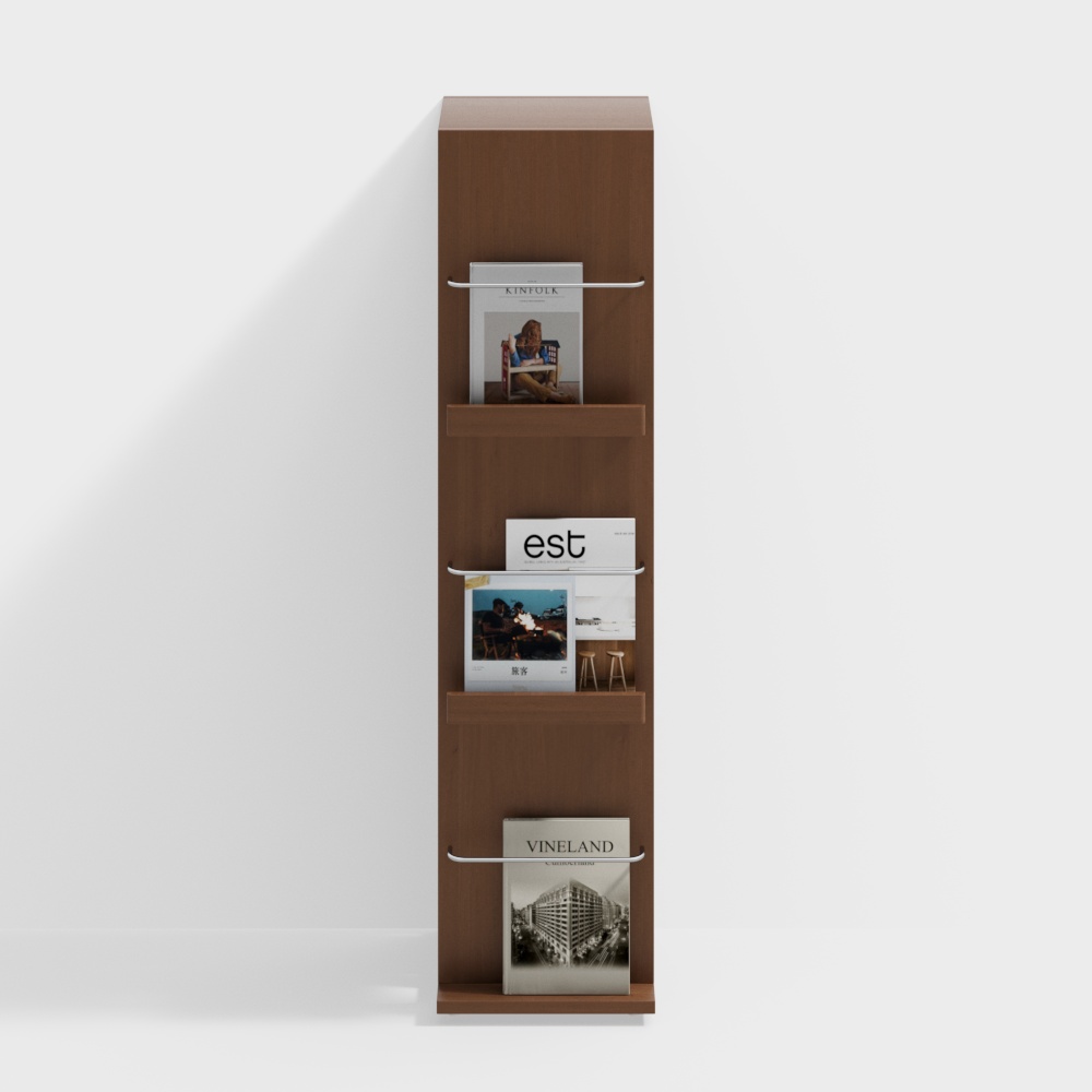 現代中世風格單排書架