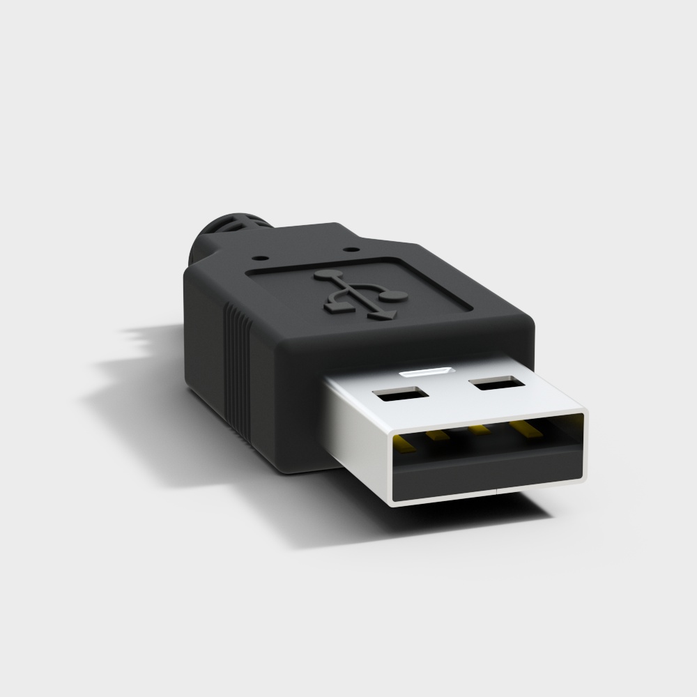 Realistic USB Plug 3D model for Creative Projects