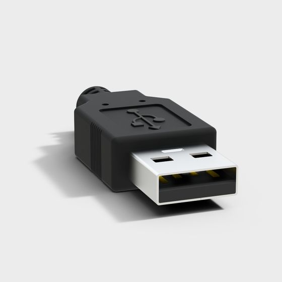 Realistic USB Plug 3D model for Creative Projects