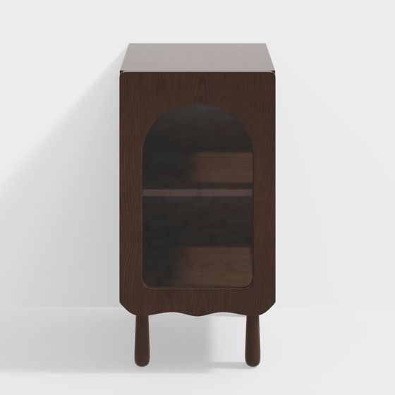Mid-Century Display Cabinet 3D model