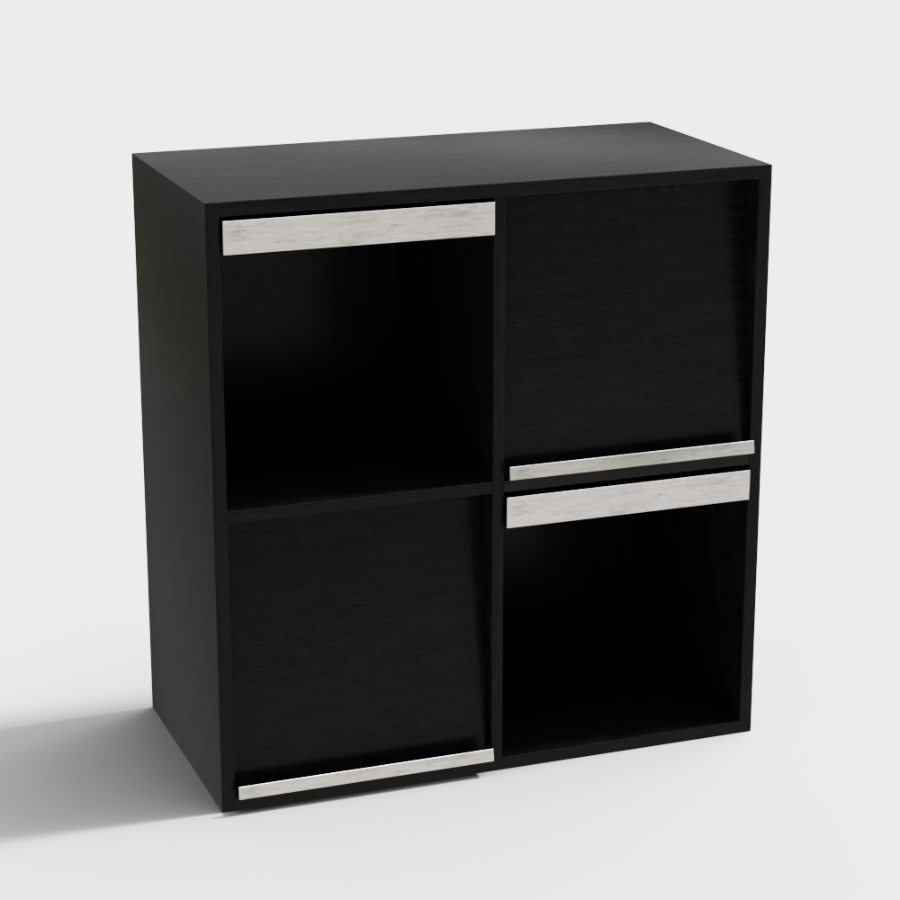 モダンオープンスタイルのサイドキャビネットマガジンキャビネット