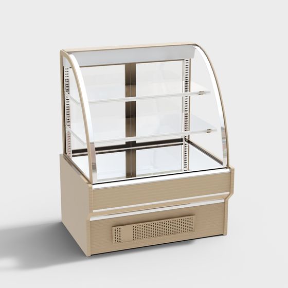 Elegant Low-Poly Display Cabinet 3D model